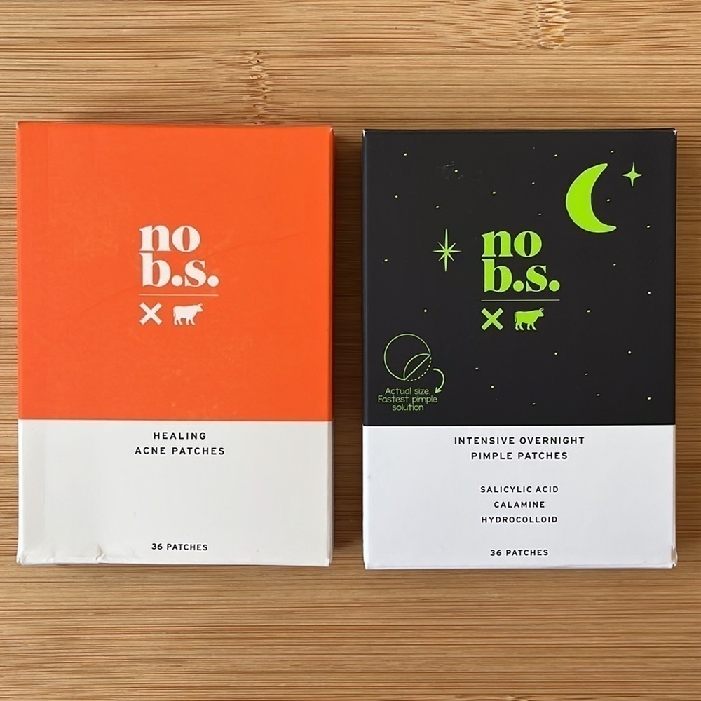Brand New No B.S. Set of Two Acne Patches Healing Invisible Intensive Overnight